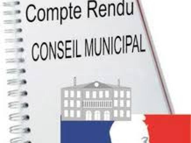 Comptes rendus de conseil municipal