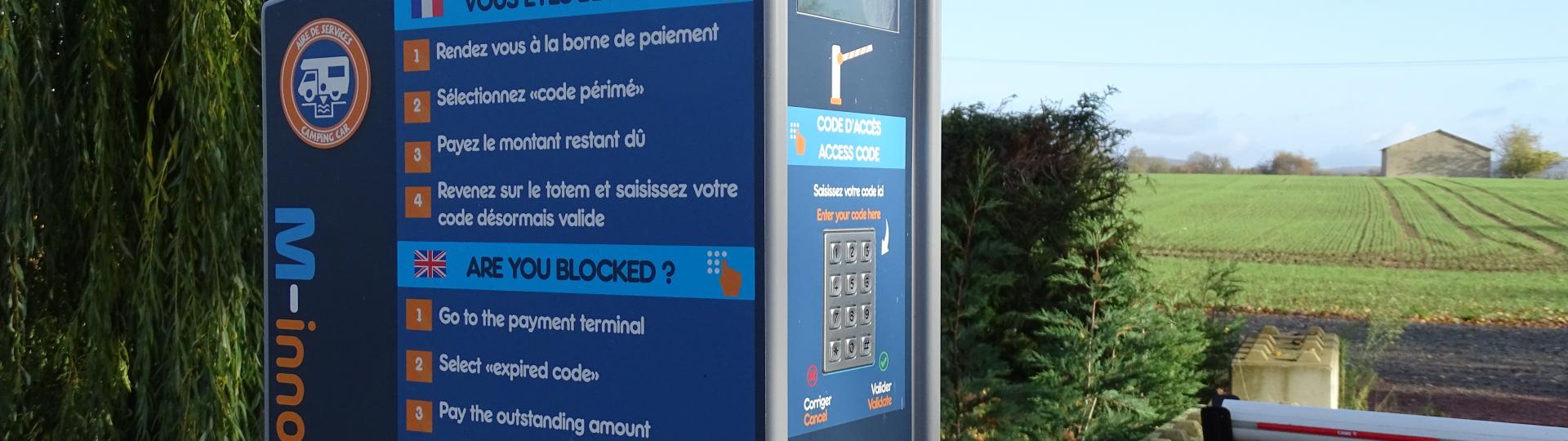 Accès aire de camping-cars